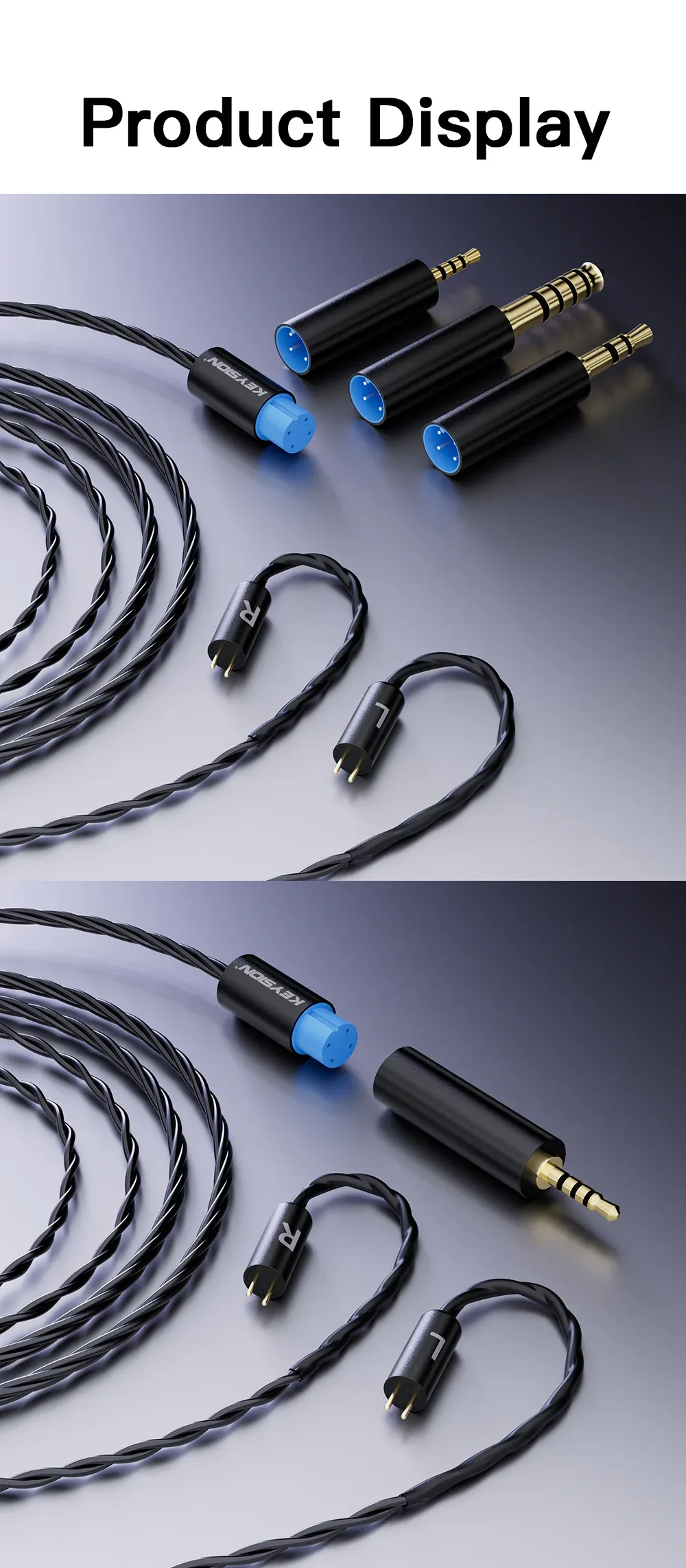 HiFi Silver-Plated OFC Headphone Upgrade Cable 4