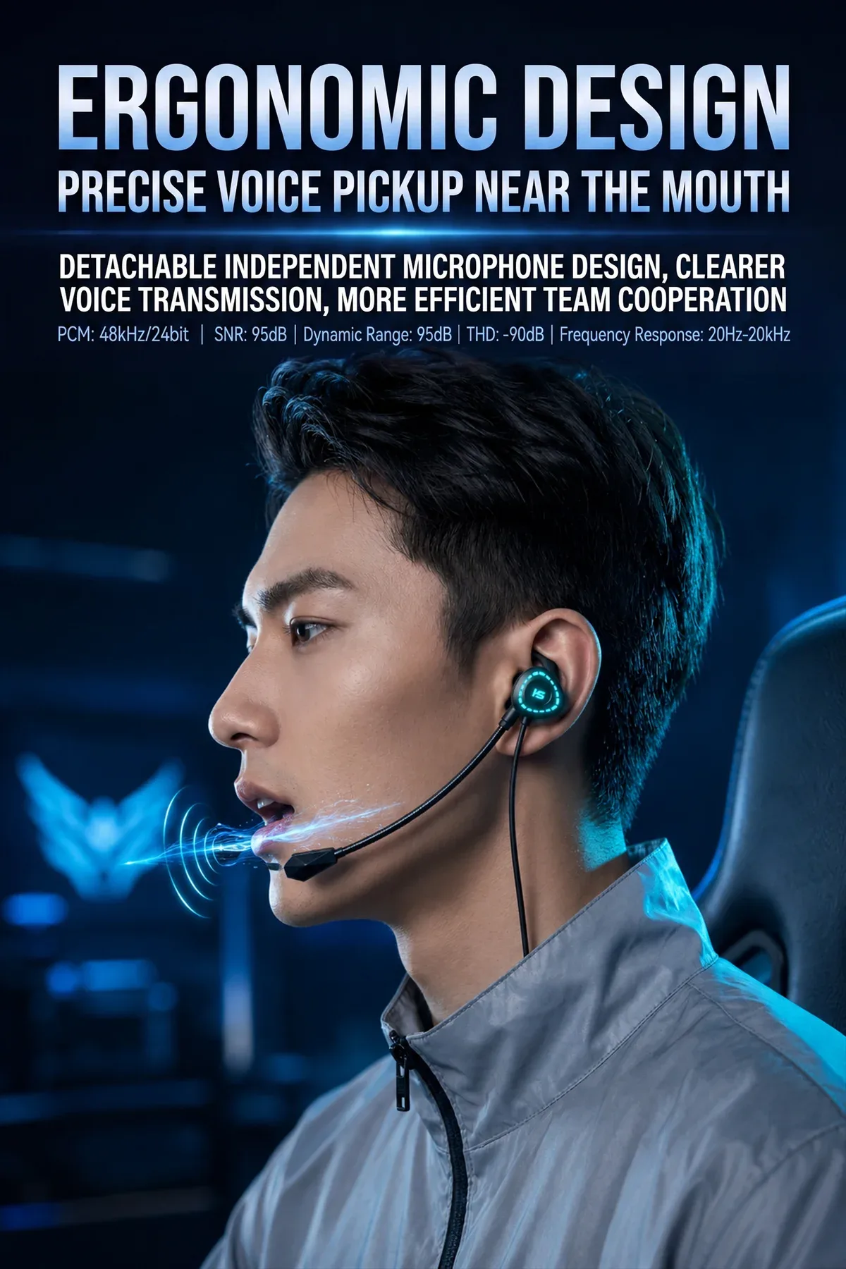 Type C Data Decoding Esports HiFi Gaming Headset (X1) 5