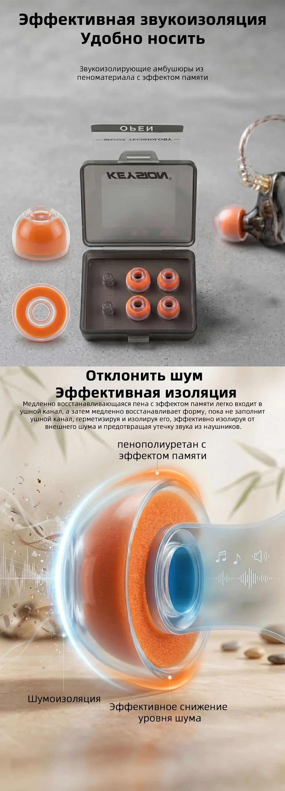 30A жидкий силиконовый пено-материал с эффектом памяти HiFi-наушники 1