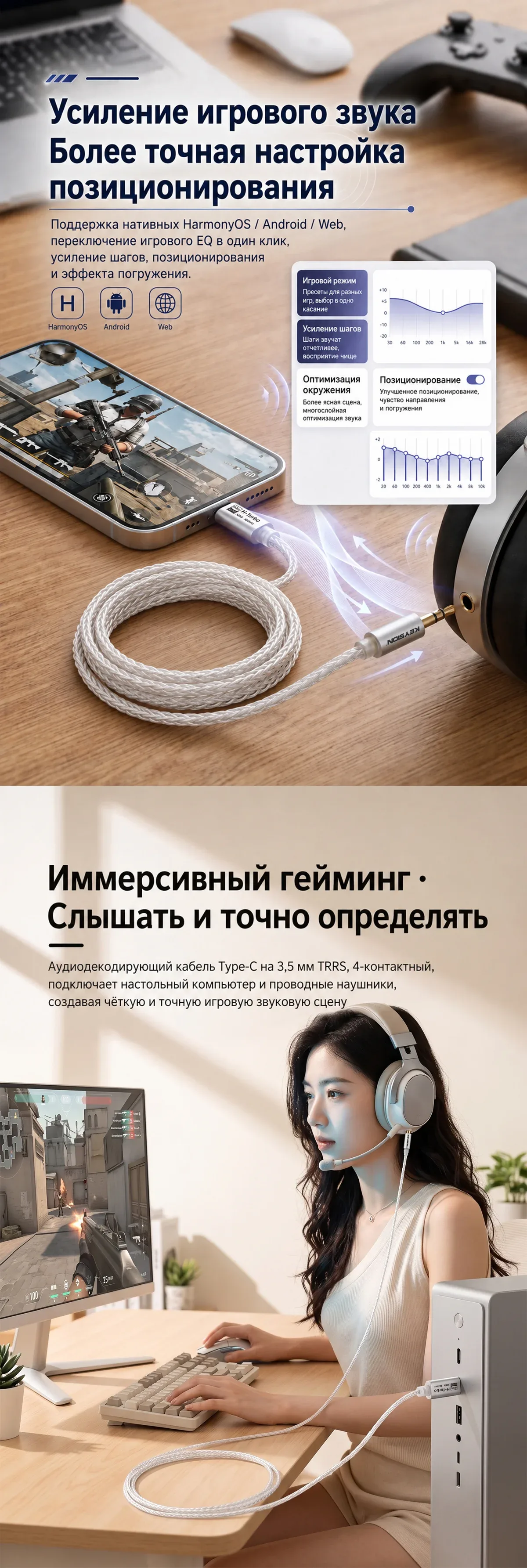 HiFi-кабель AUX из бескислородной меди (S1) 5