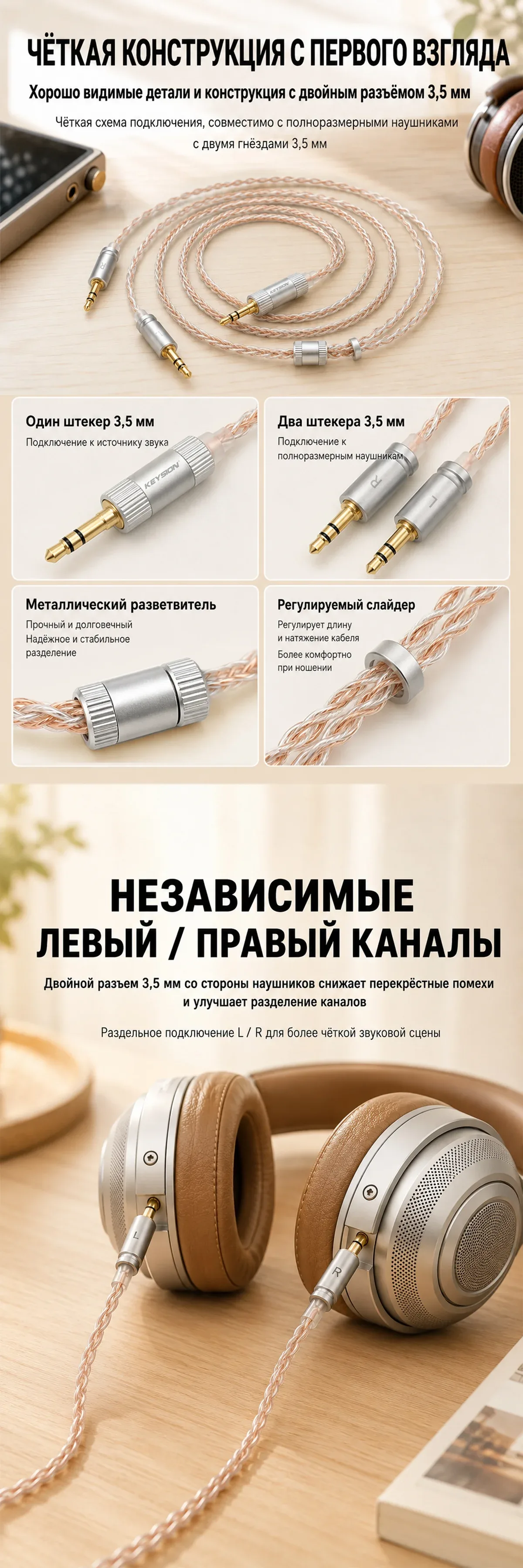 Кабель для улучшения HiFi-наушников 2