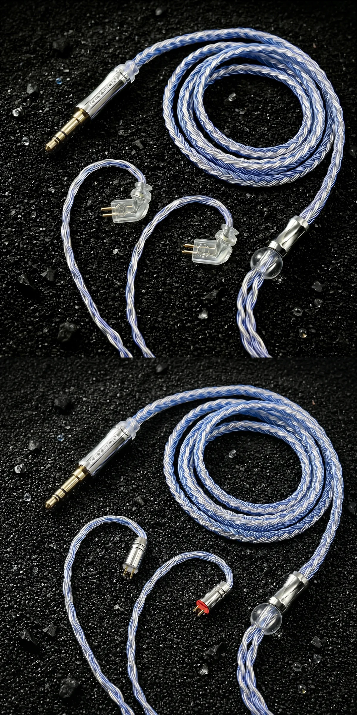 24股蓝银混编无氧铜HiFi耳机升级线 8