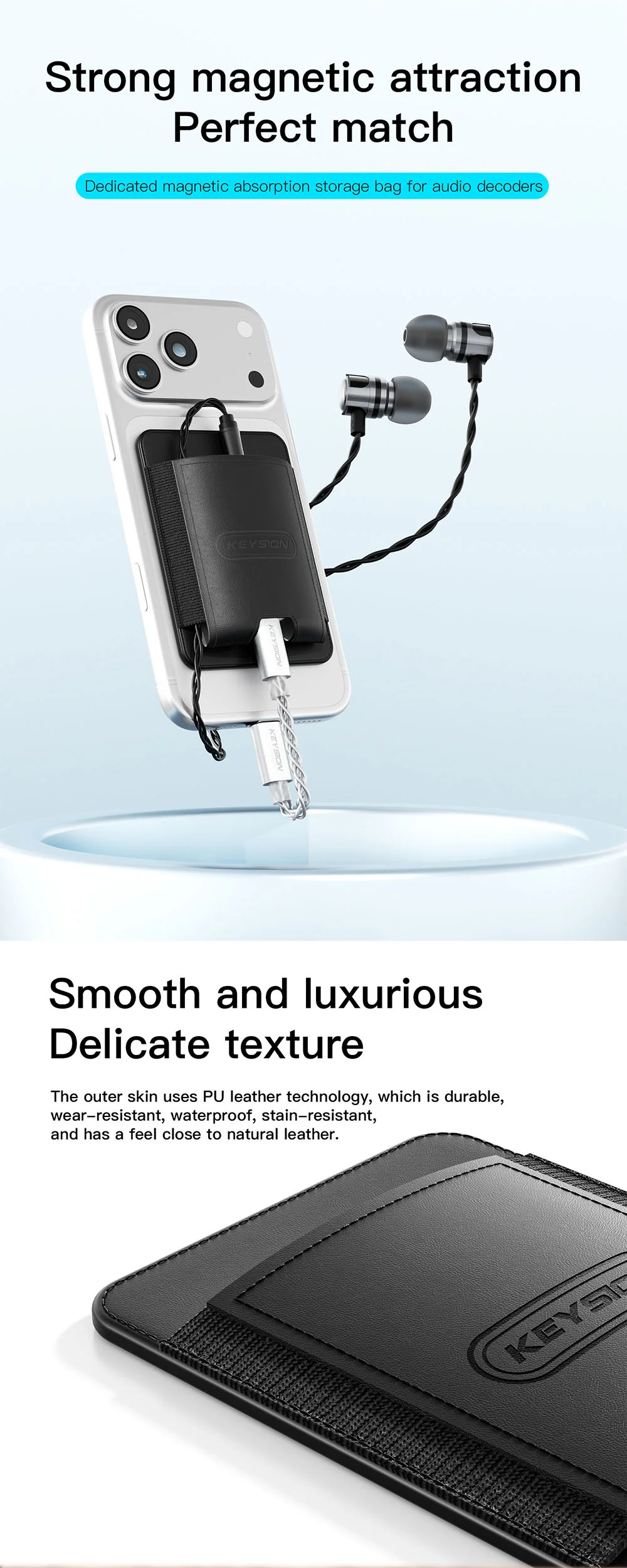 Magnetic Protective Leather Case for DAC & Amplifier 1