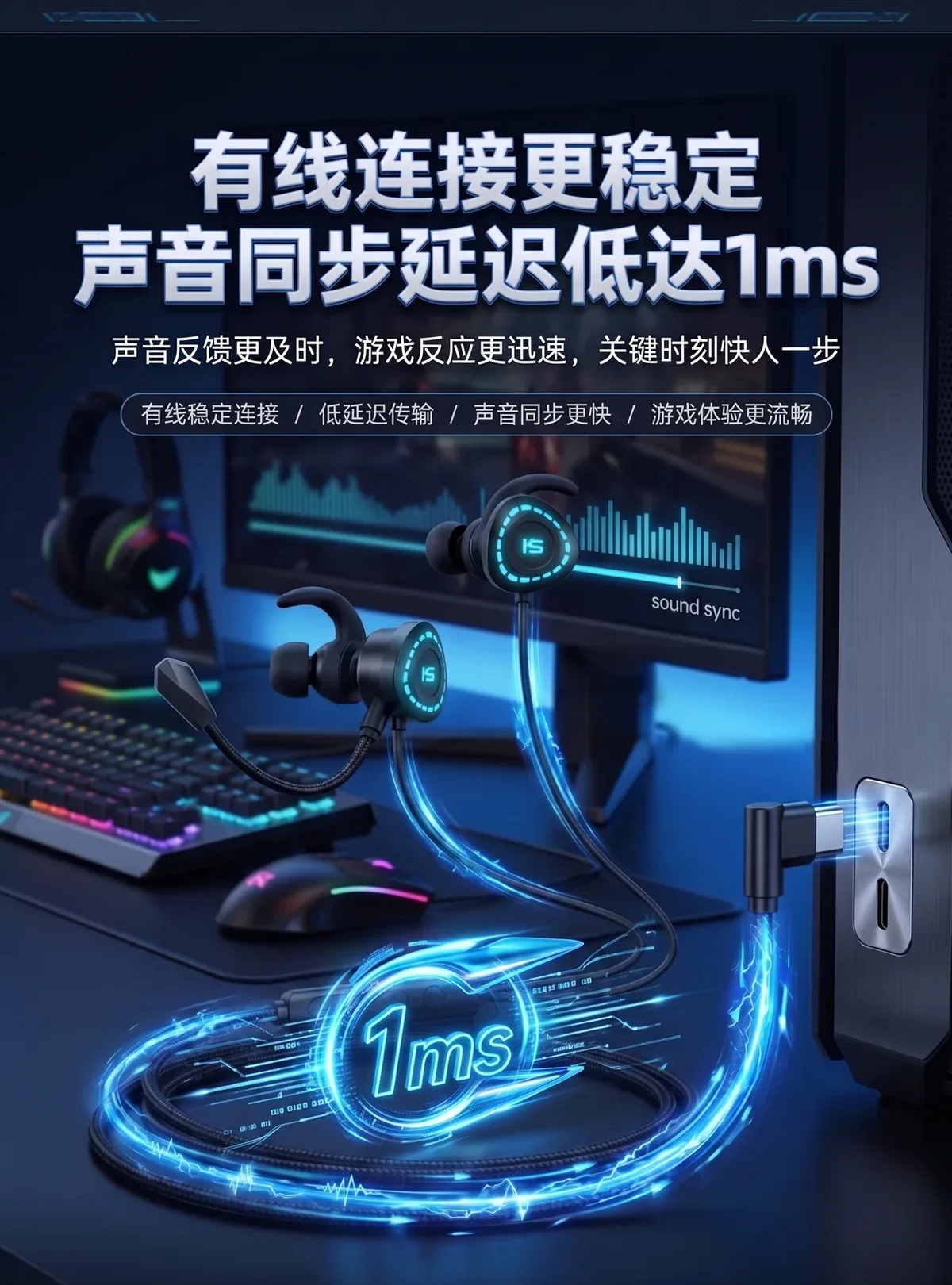 Type C数据解码电竞HiFi游戏耳机(X1) 23