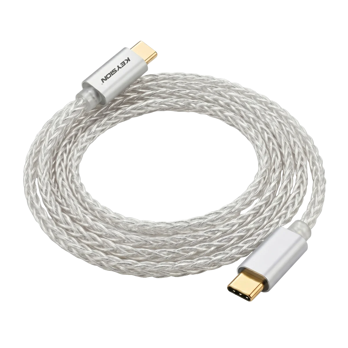 HiFi Dual Type C Silver-Plated OFC OTG Cable