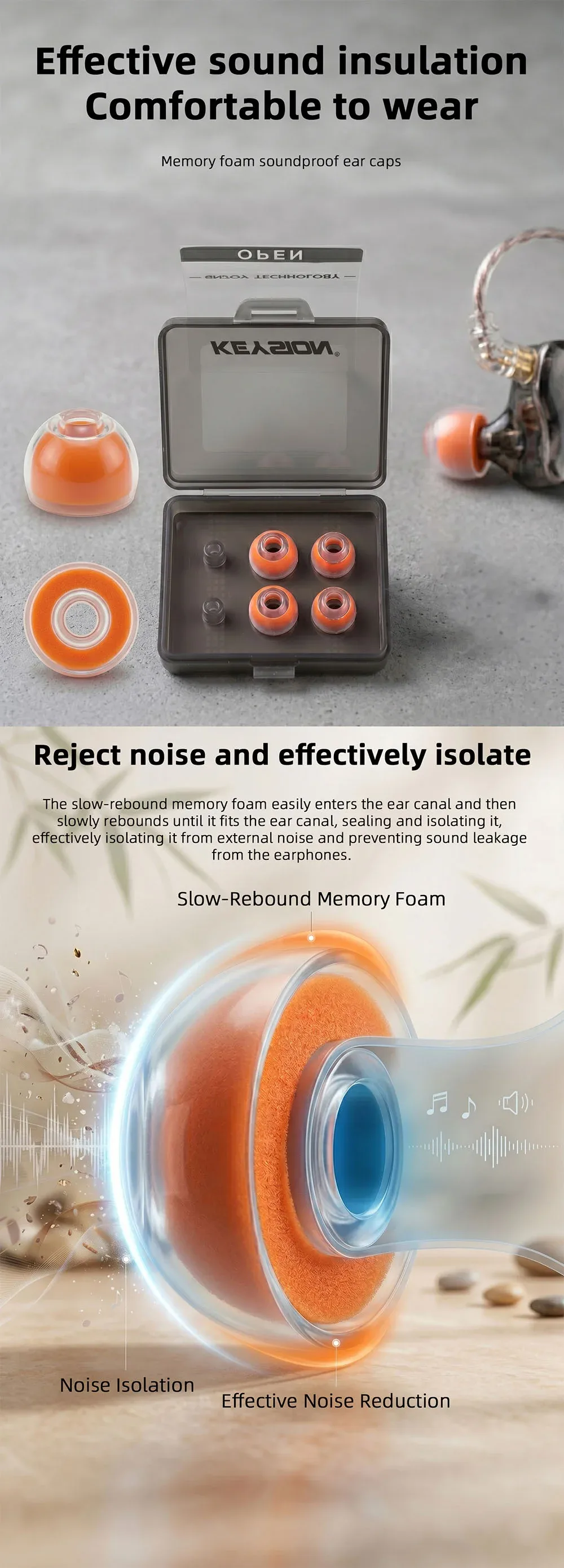 30A Liquid Silicone Memory Foam HiFi Earbuds 1