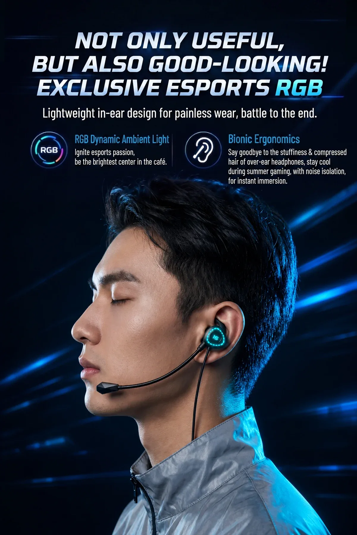 Type C Data Decoding Esports HiFi Gaming Headset (X1) 9