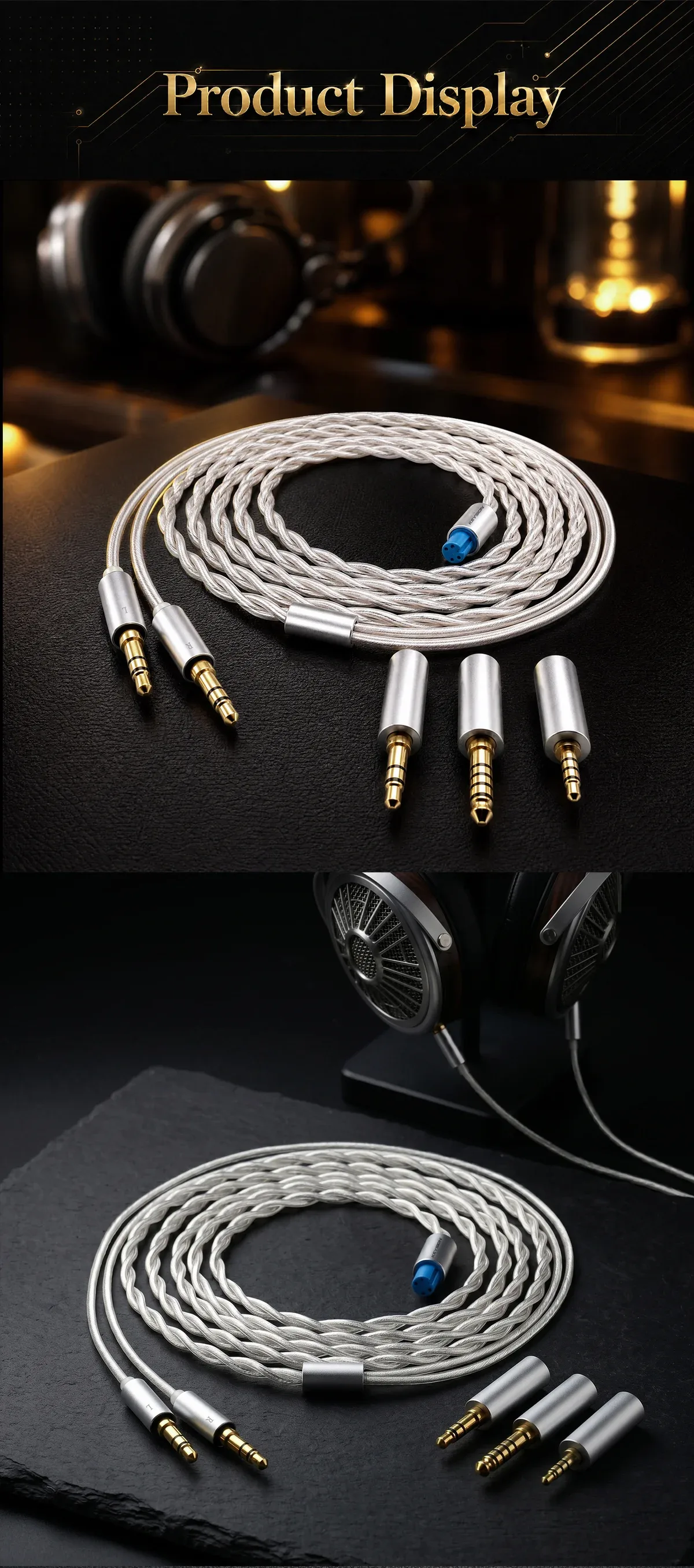 3-in-1 Headphone HiFi Upgrade Cable 7
