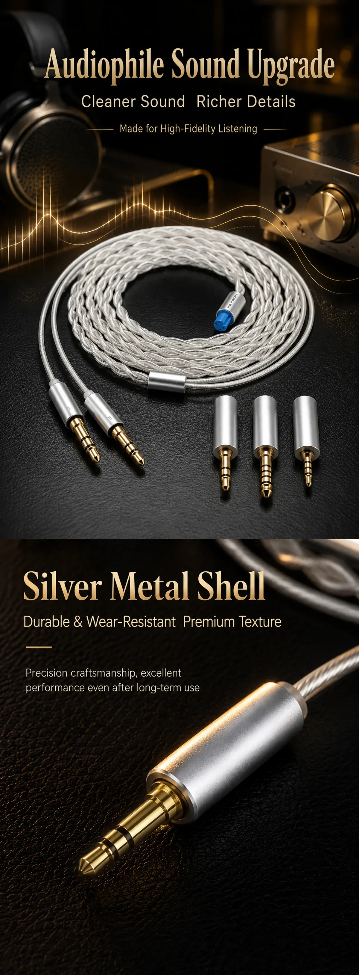 3-in-1 Headphone HiFi Upgrade Cable 4