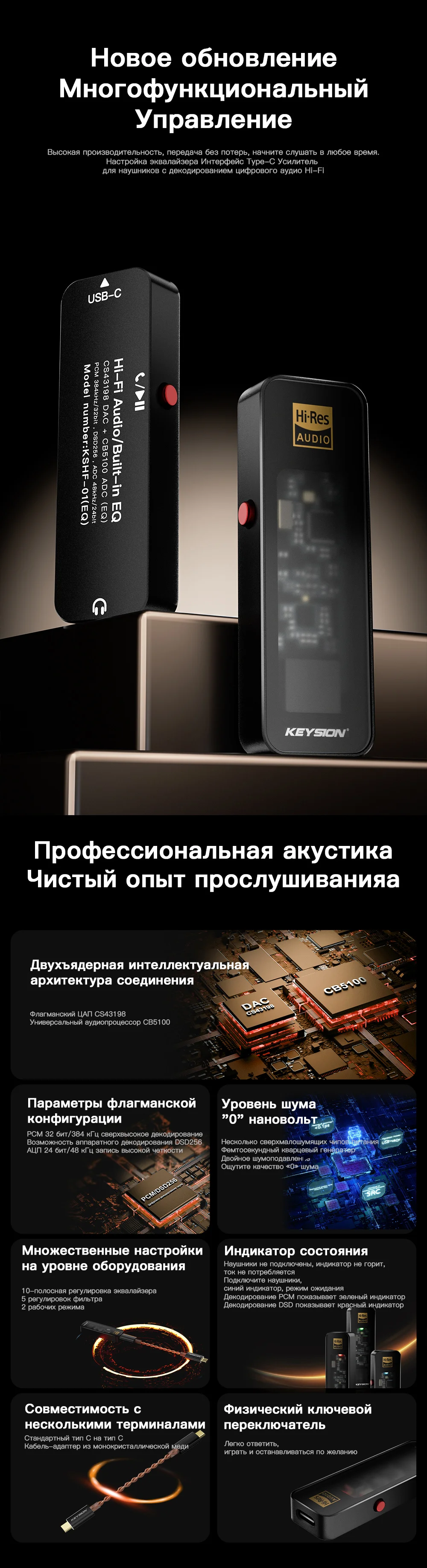 Портативный HiFi-декодер потребительского класса (01) 1